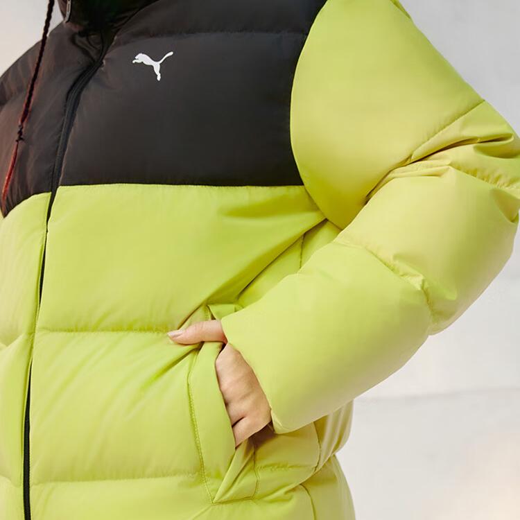 Puma Серия Пуховиков Ess+ Fw25 Утиный Пух Буквы Теплый Ветрозащитный Стойка Воротник Спортивный Молния Длинный Рукав Пуховик Унисекс Куртки 635857-40