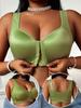 Women S Front Closure Push Up Plus Size Smooth Sports Bra No Underwire