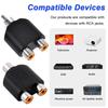 Xiatiaosann RCA Y-разветвитель RCA 1 мужской на 2 женских разъема Phono AV-видео Y-разветвитель RCA 1 женский на 2 женских разъема Phono AV-видео Y-разветвитель для