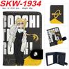 Bocchi the Rock Wallet Vertical Snap Button Bifold Card Holder Coin Purse Anime Unisex