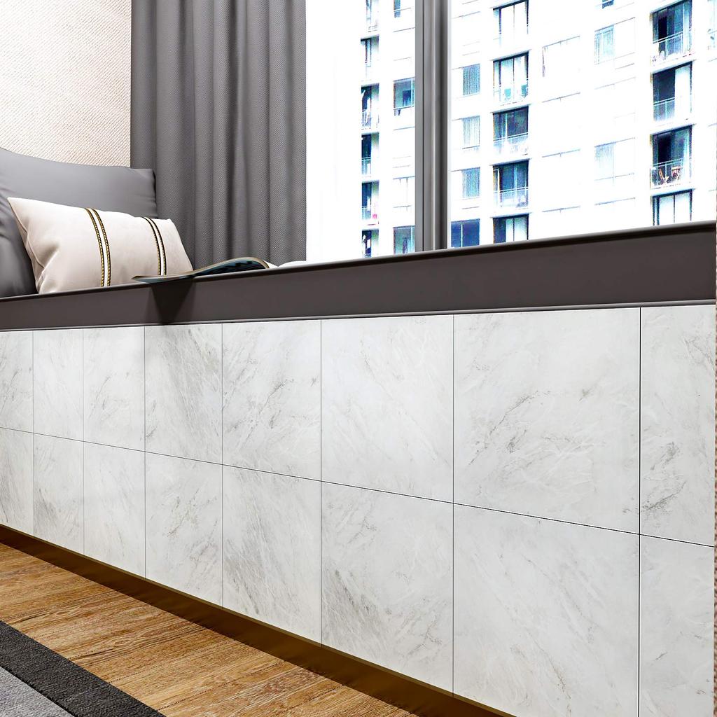 VEELIKE Floor Floor Flooring Floor Marble Remake Floor No Adhesive Just Put It DIY Stain Pet Set of 12 Sheet, Tile, Sheet, Tile, Sheet, Sheet,