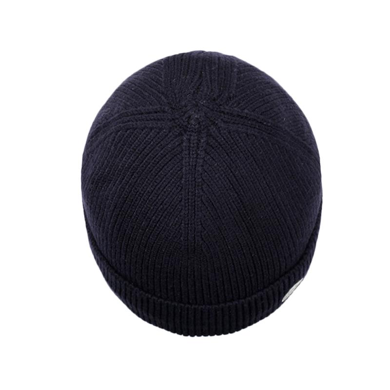 Men's Autumn Winter Knitted Hat Warm Wool Hat Outdoor Sports Cashmere Thick Pullover Cap