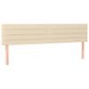 Box Spring Bed with Mattress Cream 200x200 cm Fabric
