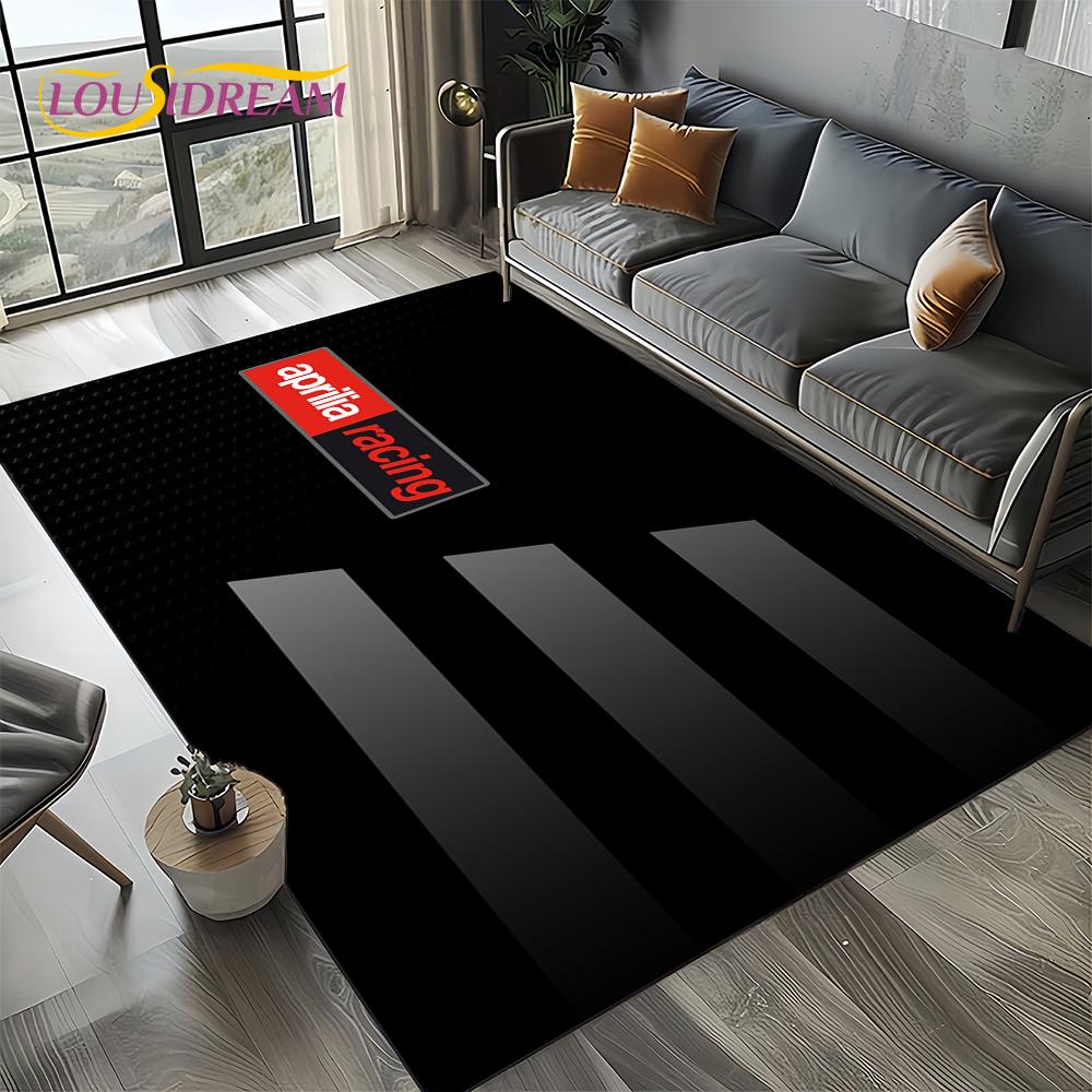 2025  Aprilia Racing Car Logo Motorcycle Carpet Rug for Bedroom Living Room Home Sofa Decoration ,kids Play Decor Floor Mat Gift
