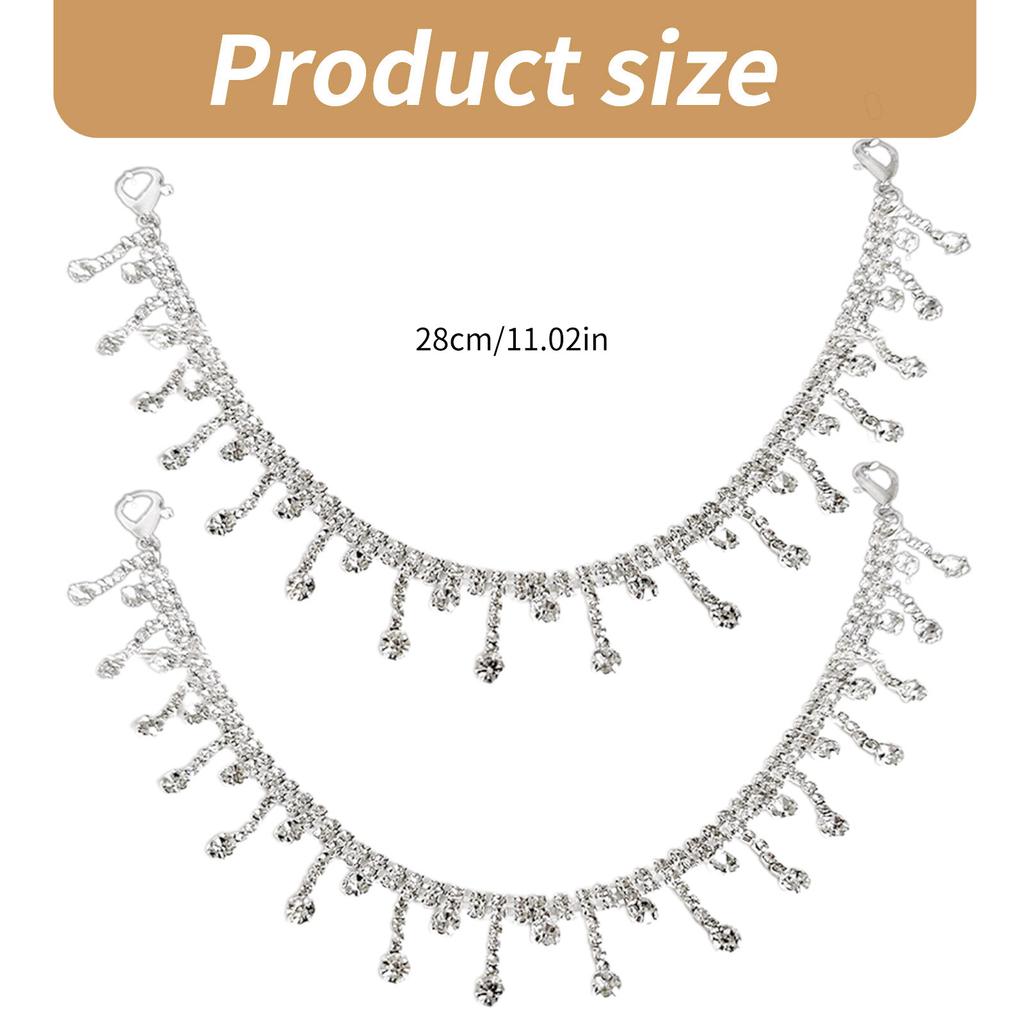 Регулируемая цепочка для обуви, уникальное металлическое украшение со стразами для каблука, универсальный аксессуар для обуви для подростков и взрослых