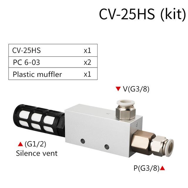 Бесплатная доставка Вакуумный генератор ACV CV-10HS 20HS 25HS вакуумный генератор присоска контроль отрицательного давления вакуумный клапан
