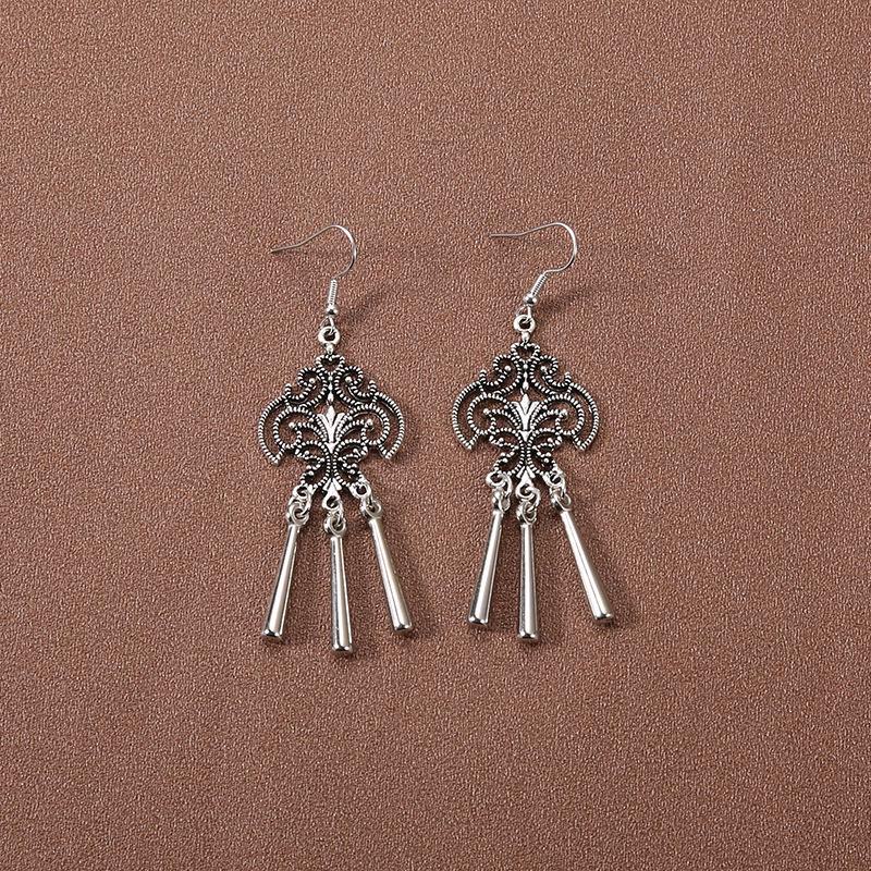 Серьги-кисточки в китайском дворцовом стиле в стиле ретро: Этнические тибетские серебряные украшения Ханфу