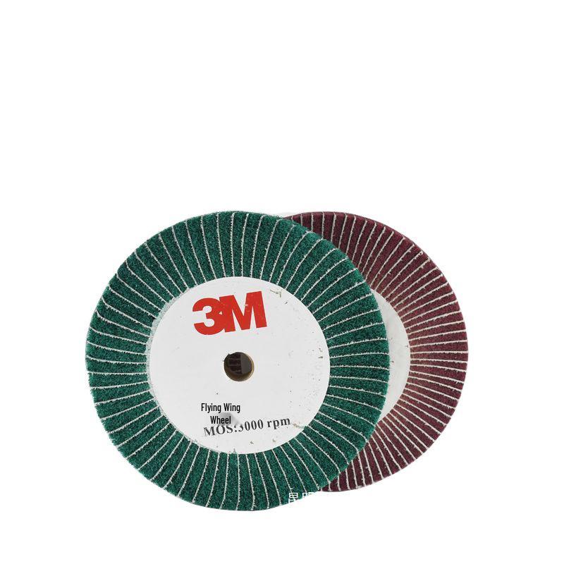 Scotch-Brite Stainless Steel Flap Scouring and Polishing Wheel - Red, Green, Grey Fiber