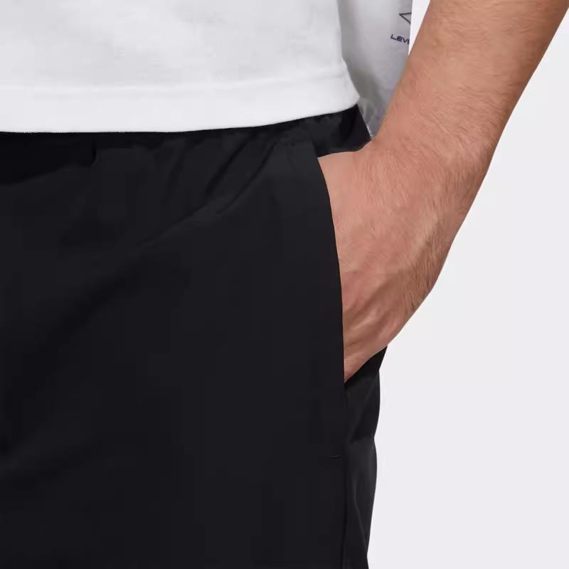 adidas Однотонные тканые спортивные брюки мужские черные H39231