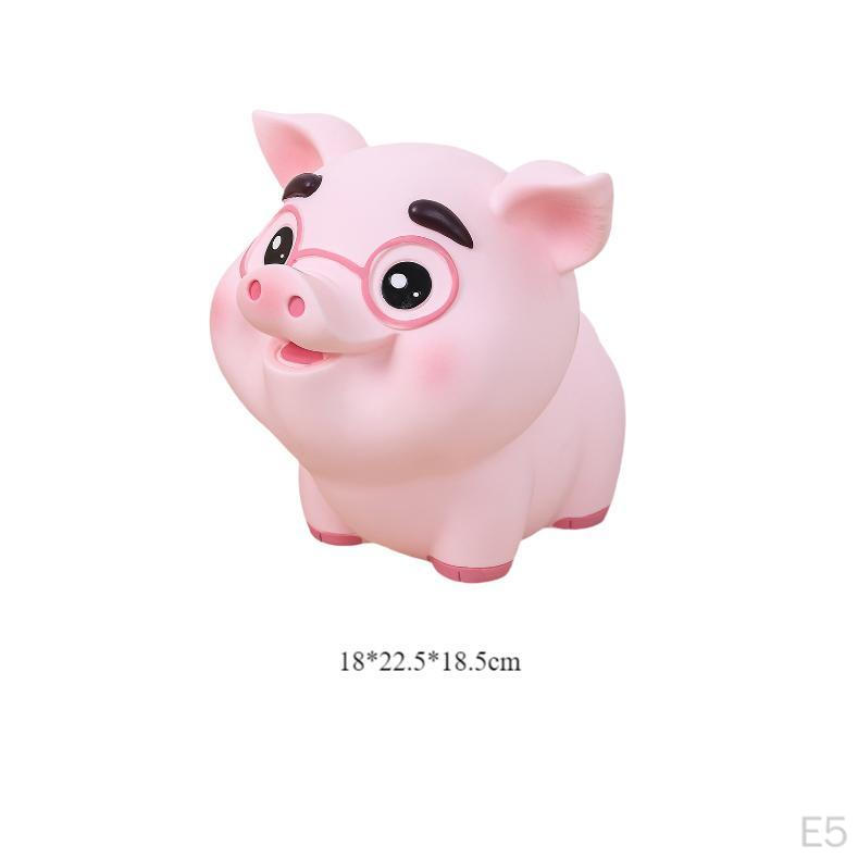 Pig Money Bank Piggy Ornament, Cute, Saving Jar Box for Tabletop Bar