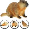 LIFKOME Groundhog Figurine Realistic Wildlife Model Animal Collectible Statue Simulation Groundhog Ornament for Desktop Cake Topper Bookshelf Garden
