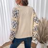 YYFS Женская мода повседневные весенне-осенние блузки и рубашки с длинным рукавом и О-образным вырезом с ромбовидным принтом
