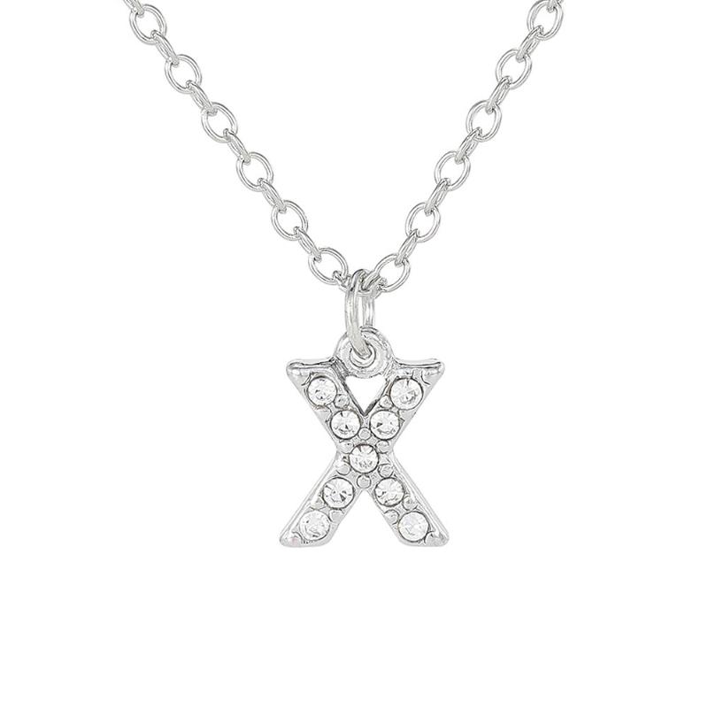 Модная блестящая подвеска-шарм с буквой от A до Z, ожерелье с 26 инициалами, алфавитом, именем, цепочка для ключицы, праздничное ювелирное украшение, подарок