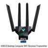 USB 3.0 Двухдиапазонный 5G WiFi Адаптер 1300 Мбит/с Высокоскоростной Сквозь Стены для ПК