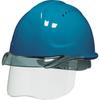 DIC Plastic Helmet with Transparent Protective Shield and Styrofoam Liner Vents, Visor, Face, SYA-CSV-SFE-K9A-A-SBL-S