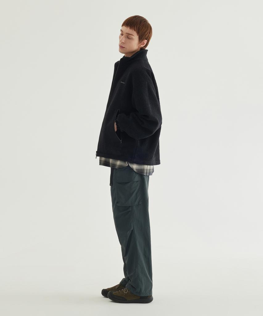 Covernat Wool Zip-Up Jacket Black