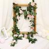 Rose Artificial 25m Leaf Garland Silk Flower Vine Ivy Wedding Garden Home Decor