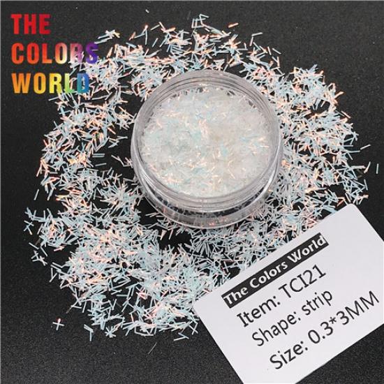TCT-199 перламутровые переливающиеся цвета 0,3*3 мм мишурная полоска короткая планка для украшения ногтей гель для ногтей блестки для тела ручная работа