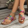 Fashion Women Flat Slippers 2025 New Summer Beach Sandals Trend Fashion Anti-slip Flip Flops Casual Bohemian Slippers Home Slides Women