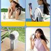 6-скоростной мини-портативный вентилятор Air Turbo Tech, регулируемый, перезаряжаемый от USB, ультратихий, светодиодный дисплей, ручной турбовентилятор для дома