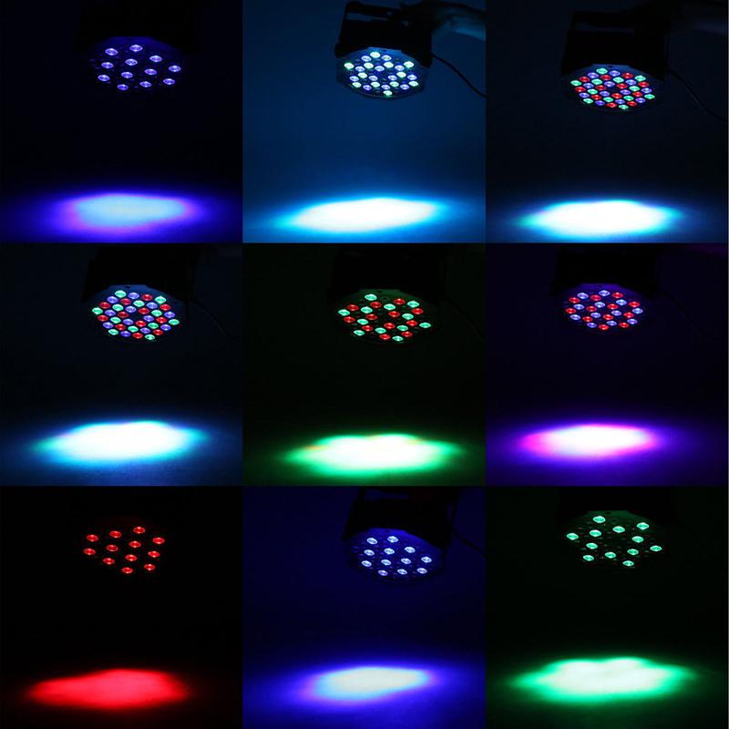 36 светодиодных RGB-ламп для сцены 72 Вт, плоская лампа Par Dmx512, освещение для клуба Dj, вечеринки, дискотеки