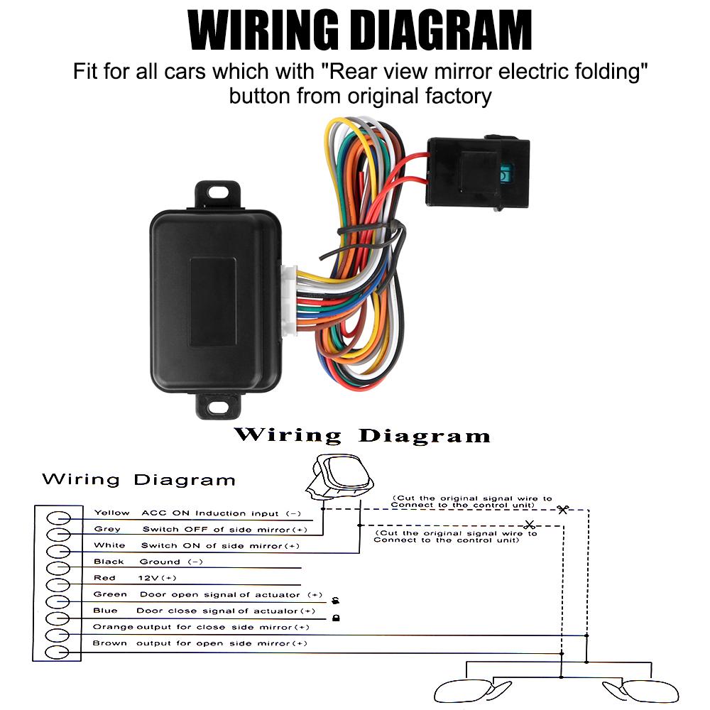 Универсальное автомобильное интеллектуальное зеркало заднего вида, автоматическая складная система, аксессуары, автомобильные аксессуары, автоматическое складное зеркало заднего вида