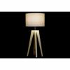 Lampe de bureau - Marron-beige - Polyester - Bois - 220V 50W