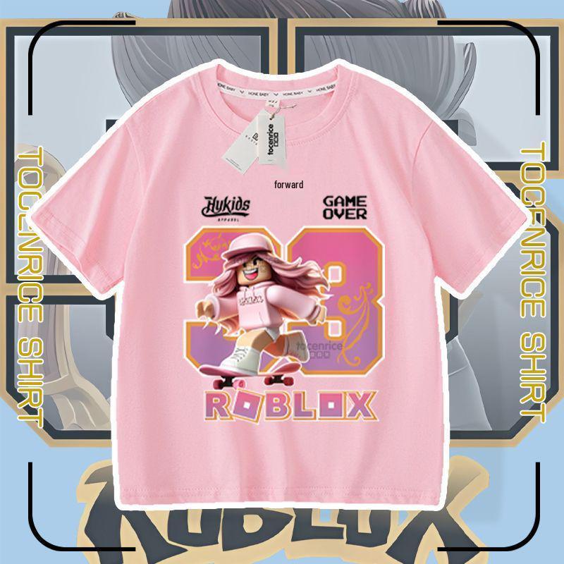 Roblox Периферия Унисекс Свободная Повседневная Футболка