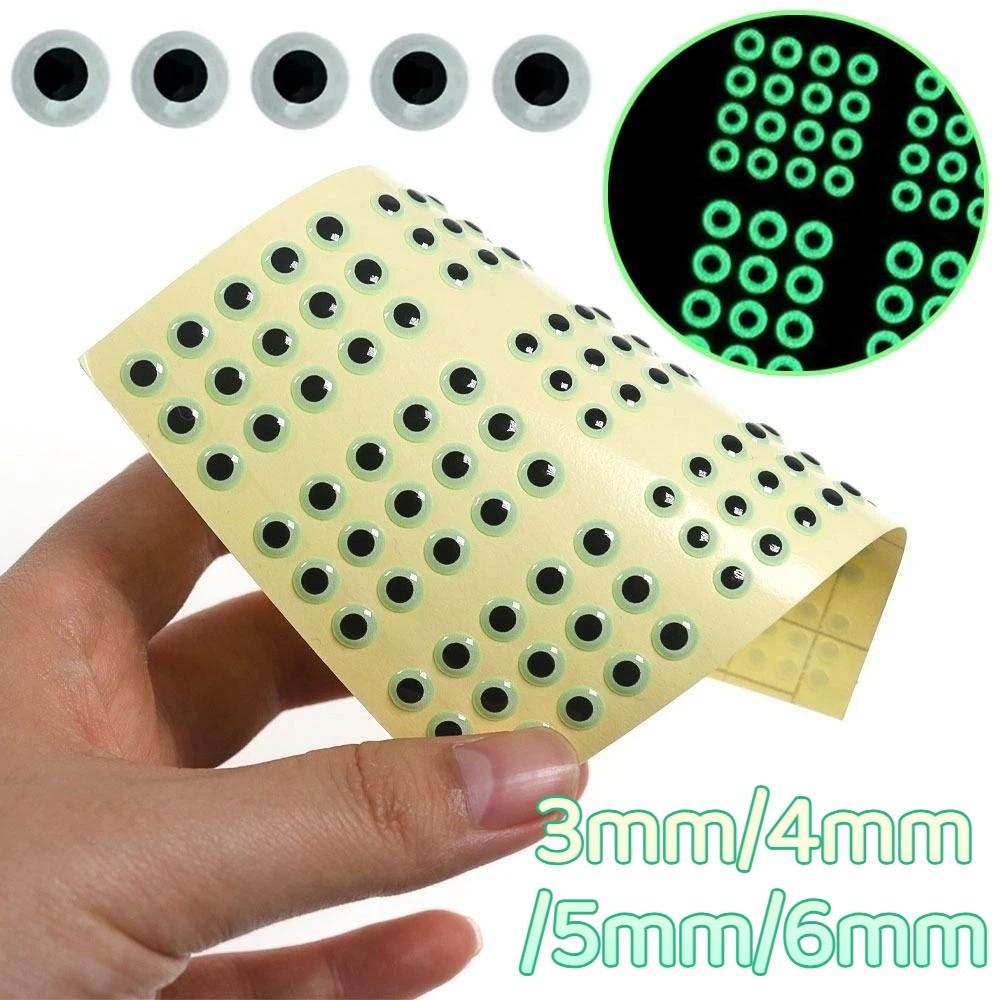183pcs/sheet 3D Luminous Fishing Lure Eyes Glowing Fish Eyes Sticker  Tying Saltwater Flies
