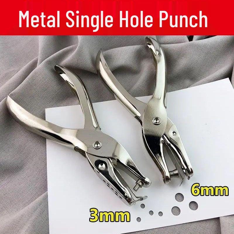 Manual Handheld Circular Paper Hole Puncher for Cards and Office Use