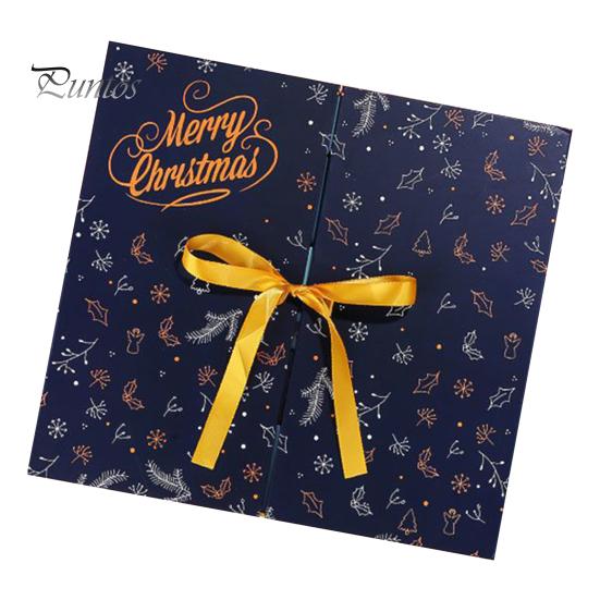 Пустой Адвент-календарь 2024, заполняемый своими руками, коробка обратного отсчета до Рождества, 24 дня, коробки обратного отсчета, подарок для друзей и семьи