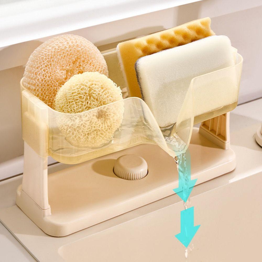 Suction Cup Kitchen Sink Storage Rack Save Space Quick Dry Sponge Self-draining Tray Waterproof Automatic Drainage