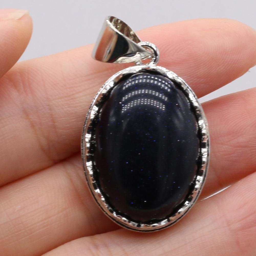 Кулон из натурального камня овальный розовый кварц аметист опал малахит лазурит агат зеленый авантюрин подвески для изготовления ювелирных изделий DIY аксессуары для ожерелья