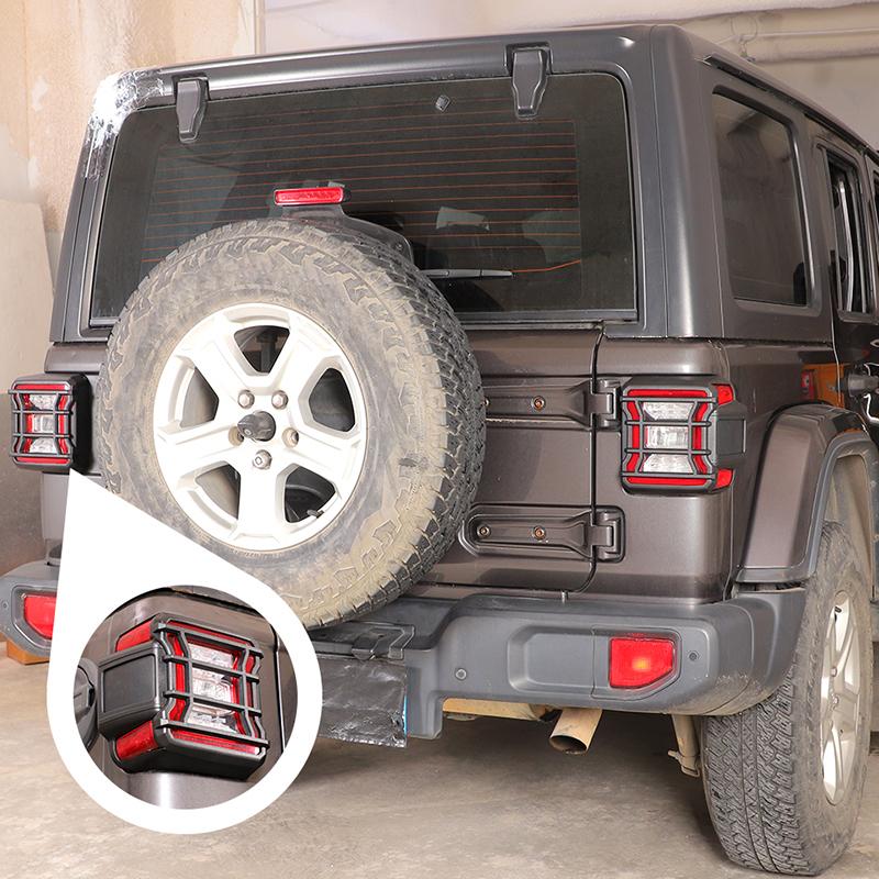 Taillights Covers Rear Lamp Housing ABS Tail Light Decoration Cover Sticker For Jeep Wrangler JL 2018-2023 Exterior Accessoriess