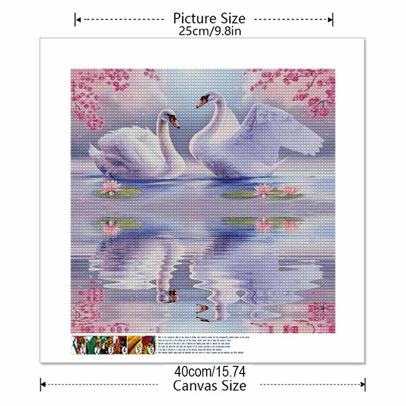 New Arrival 5D DIY Full Circle Diamond Painting "Pink Swan" Embroidery Cross Stitch Home Decor Gift