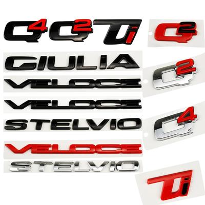 ABS Наклейка-значок на задний багажник автомобиля для GIULIA STELVIO Veloce Ti Логотип 147 156 159 SPORT Боковая наклейка Буквенный шильдик