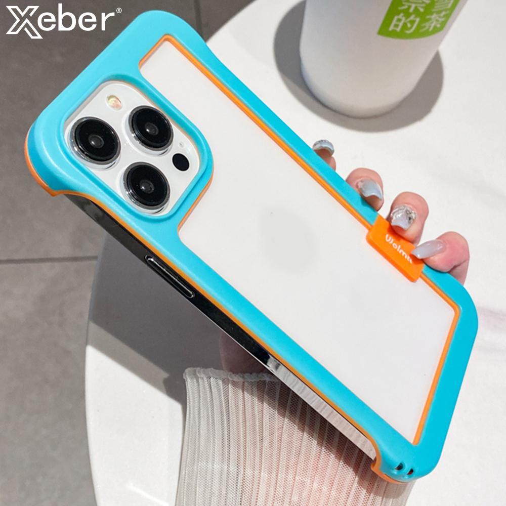Безрамочный прозрачный чехол конфетного цвета для iPhone 17 16 15 14 13 12 11 Pro Max XS XR Plus Ударопрочная броня Акриловая жесткая крышка из поликарбоната