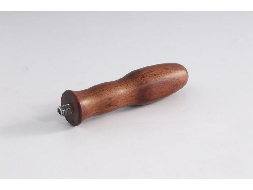 Solid Wood Single Handle Bottomless Coffee Machine Brewing Head with M10 Universal Grip