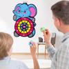 Elephant themed sticky ball dart board two pack toy set, children's favorite fun toys, indoor and outdoor interactive games