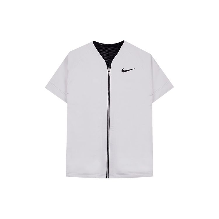 Nike Бейсбольная куртка с короткими рукавами Lab Nrg Fog на молнии для сезона «Снова в школу», мужские топы, камуфляжные, синие, черные AV8269-010