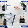 Soap Dispenser Bottle with Trays, Bamboo Lid Soap Bottle with Anti-Rust Pump, Hand Dish Soap Dispenser for Kitchen, Shampoo