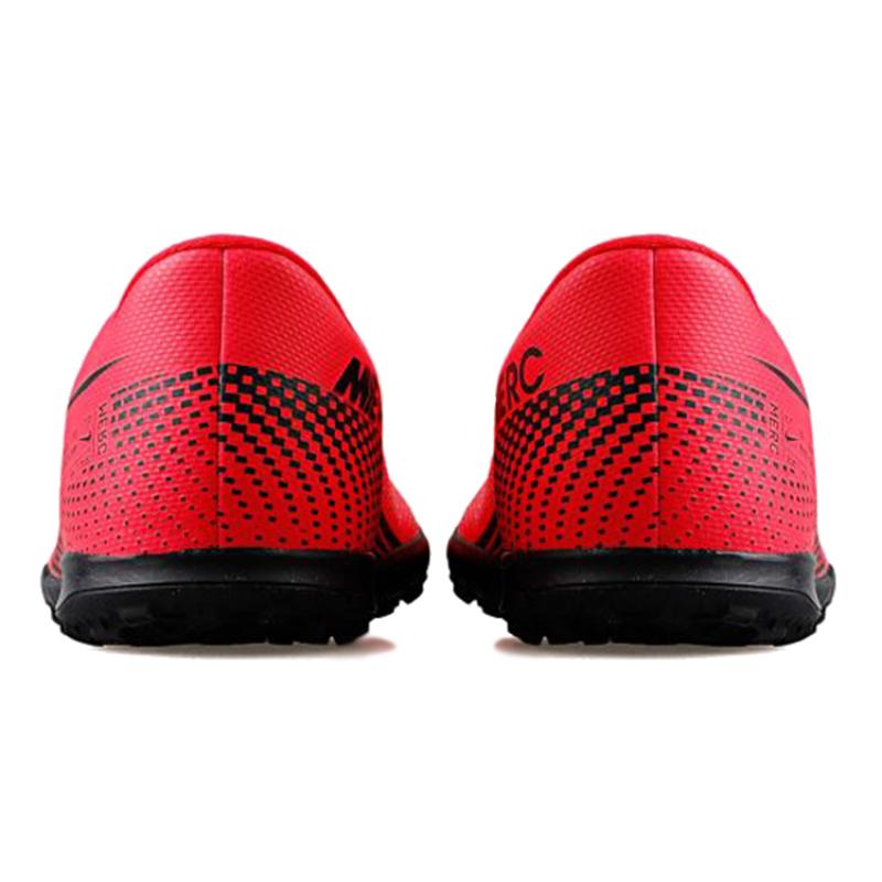 Nike Mercurial Vapor 13 CLUB TF JR Тканевые Нескользящие Износостойкие Низкие Детские Футбольные Бутсы Красный Черный Детские Кроссовки AT8177-606