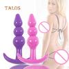 Silicone Anal Balls Beads Butt Plug G-Spot Stimulator Massager Woman Man Couple Sex Toy Gift