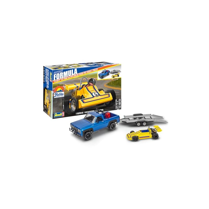 Revell 14581 '78 Chevrolet Внедорожник 4x4 Malibu Grand Prix Village с прицепом, 1:Набор для сборки модели, масштаб 1:25, 77 деталей, уровень сложности 3