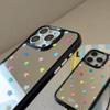 Полноэкранный чехол-зеркало в горошек для iPhone 16 Pro Max, Apple 14 и 15