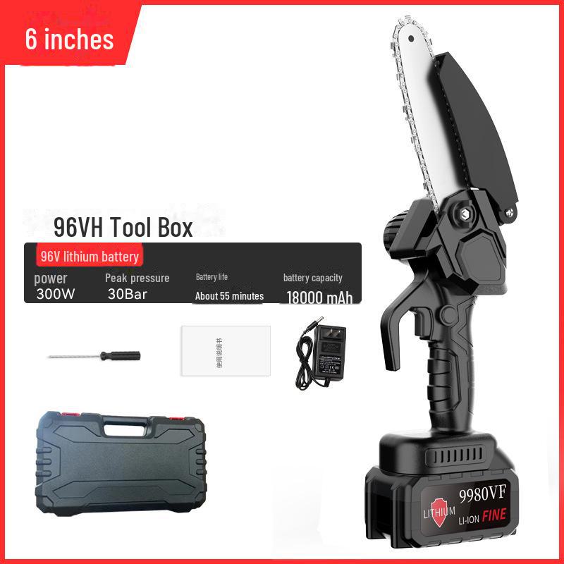 Мощная аккумуляторная ручная электрическая цепная пила для обрезки деревьев и лесозаготовки