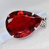 Brazilian Red Topaz 107.35 Ct Pear Cut Natural CERTIFIED Gemstone Silver Pendant MY.PD-85-NS