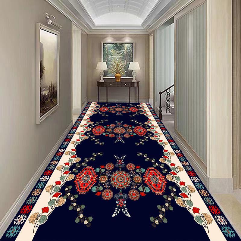 Абстракция Дом Длинный коридор Ковер Коридор Лестница Гостиничный коридор Нескользящий Длинный ковер Моющиеся напольные коврики Настраиваемые