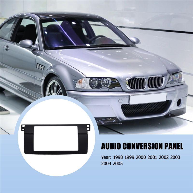 AA92-For BMW 3-Series E46 1998-2005 2Din Audio Panel Modification Panel DVD Navigation Panel Frame Car Fascias Stereo Radio Pane