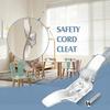 Jetec 12 Sets Window Blind Cord Cleats Safety Cord Cleats for Blinds with Screws Plastic Transparent for Home Office Window Curta Sun Shades Ropes